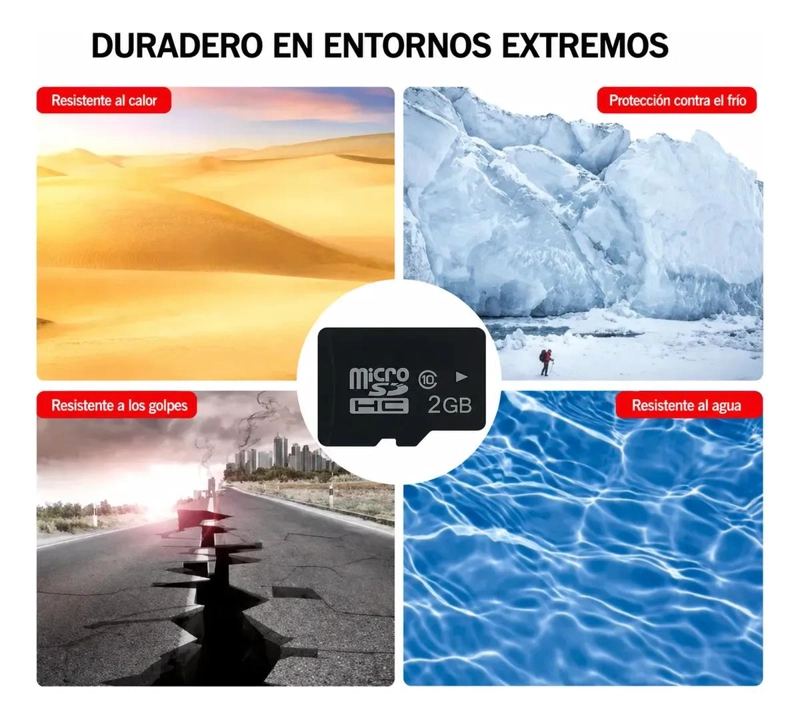 TARJETA DE MEMORIA MICROSD 2GB CLASE 10 PARA CELULARES Y DISPOSITIVOS - 5