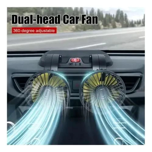 VENTILADOR USB DOBLE PORTATIL PARA ESCRITORIO Y COCHE - 3