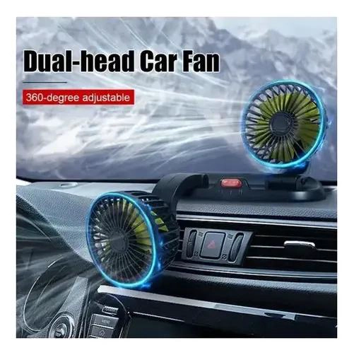 VENTILADOR USB DOBLE PORTATIL PARA ESCRITORIO Y COCHE - 5