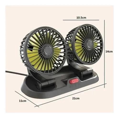 VENTILADOR USB DOBLE PORTATIL PARA ESCRITORIO Y COCHE - 7
