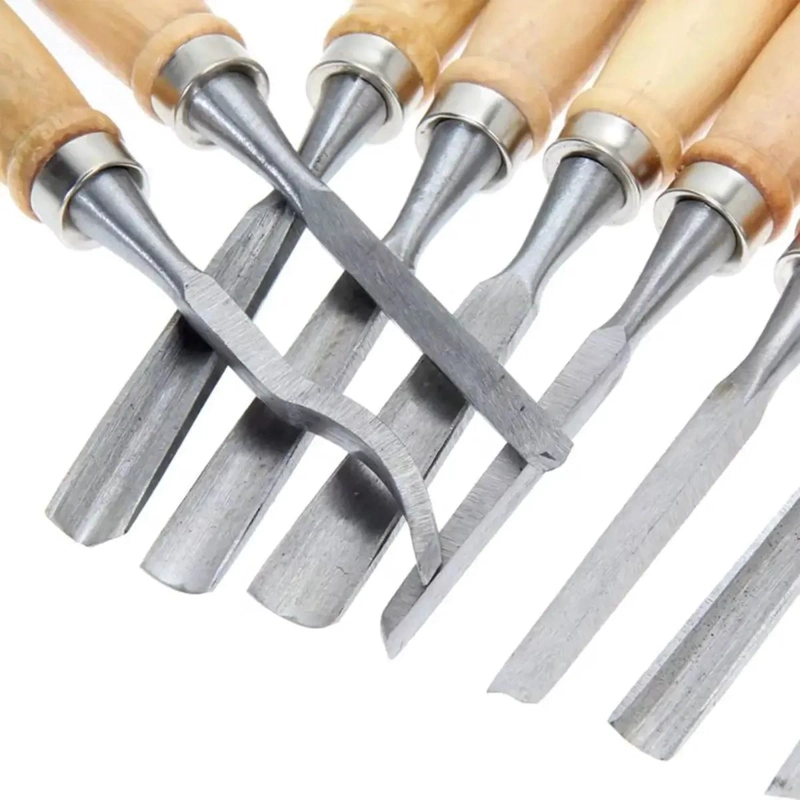 JUEGO DE CINCELES PARA TALLAR MADERA 12 PIEZAS IDEAL PARA ARTESANOS - 4