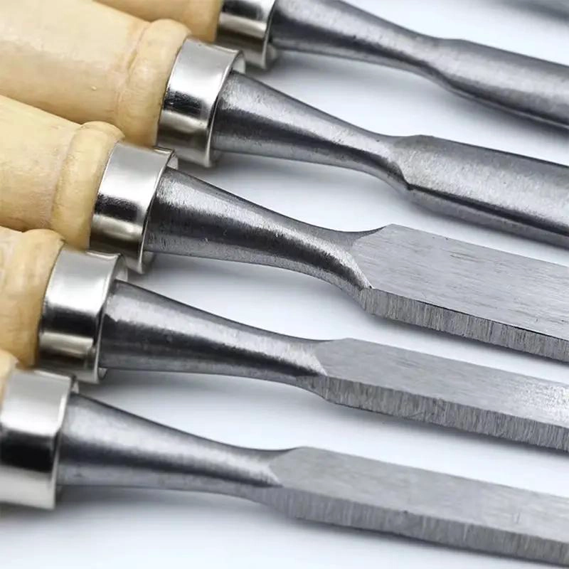 JUEGO DE CINCELES PARA TALLAR MADERA 12 PIEZAS IDEAL PARA ARTESANOS - 8