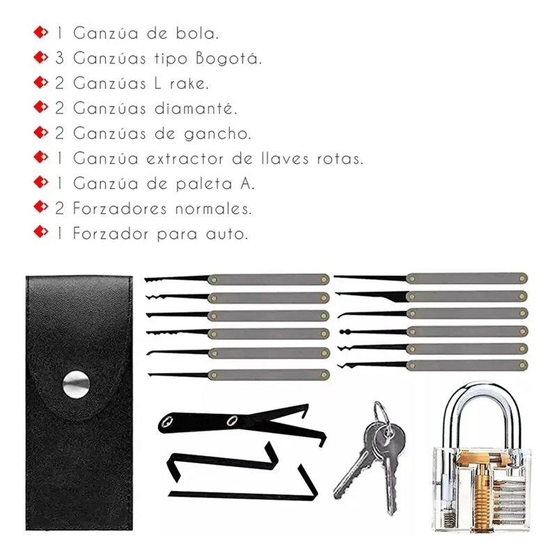 PACK DE GANZUAS PARA PUERTAS - 17 UNIDADES - 8
