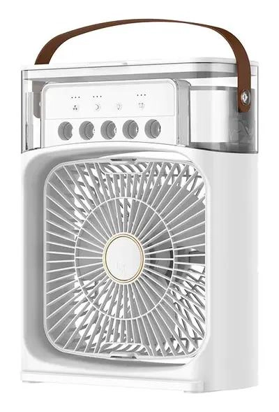 VENTILADOR HUMIDIFICADOR PORTATIL CON LUZ LED Y OSCILACION - 1