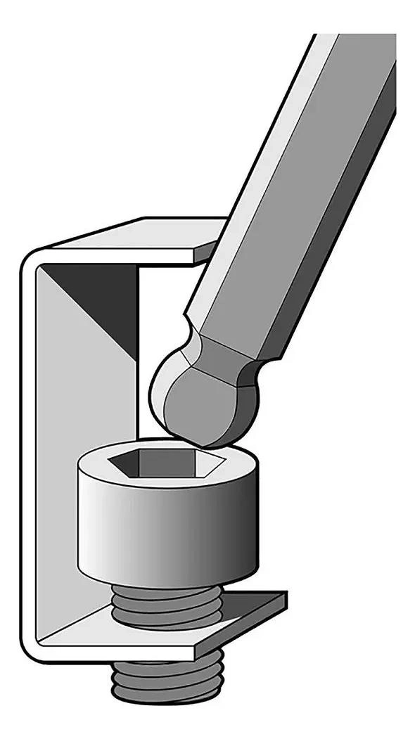 LLAVE ALLEN FIJA DE ACERO MATE OXIDADO - 1