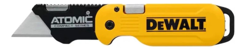 CUCHILLO CARTONERO PLEGABLE AMARILLO - 1