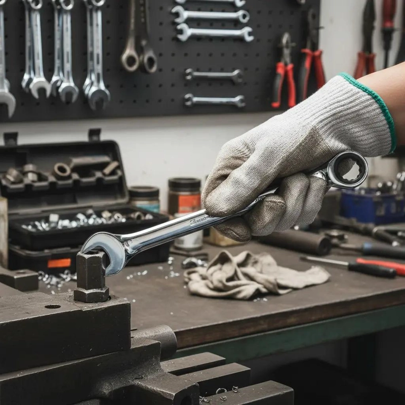 LLAVE DE PUNTA DE CORONA CON CHICHARRA 24MM ACERO CROMADO - 7