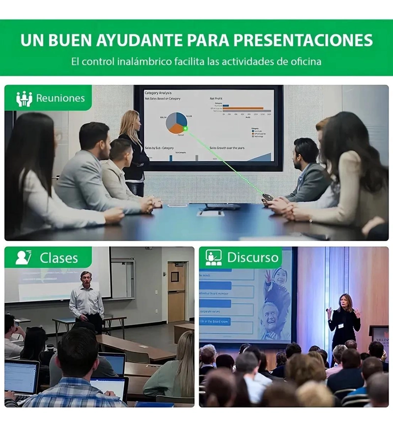 PUNTERO LASER INALAMBRICO PARA PRESENTACIONES PROFESIONALES - 3
