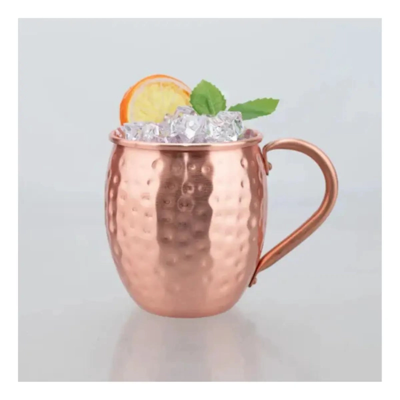 SET DE 2 VASOS DE COBRE PARA COCTELES DE 500 ML CON DISEÑO ERGONOMICO - 9