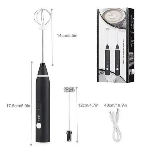 BATIDOR ELE CTRICO RECARGABLE PARA ESPUMAR LECHE CON CABEZAL DESMONTABLE - 2