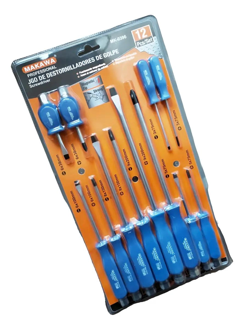 JUEGO DE DESTORNILLADORES ERGONOMICOS 12 PIEZAS - 1