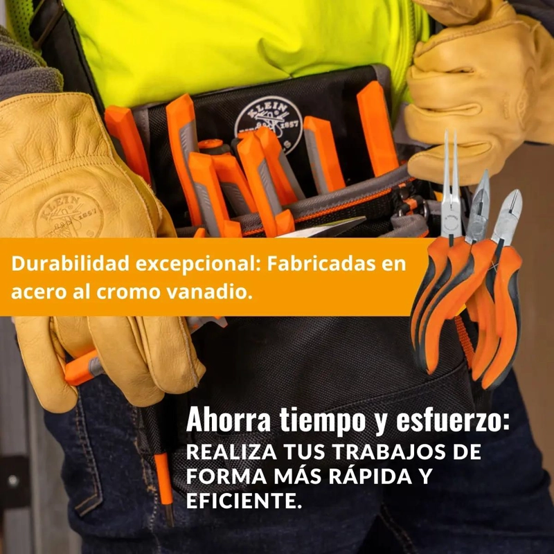 SET DE 3 MINI PINZAS PUNTA LARGA PARA TALLER Y HOGAR - 1