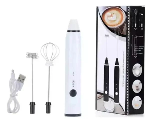 BATIDOR PORTATIL RECARGABLE PARA CAFE  Y LECHE CON CONTROL DE VELOCIDAD - 1