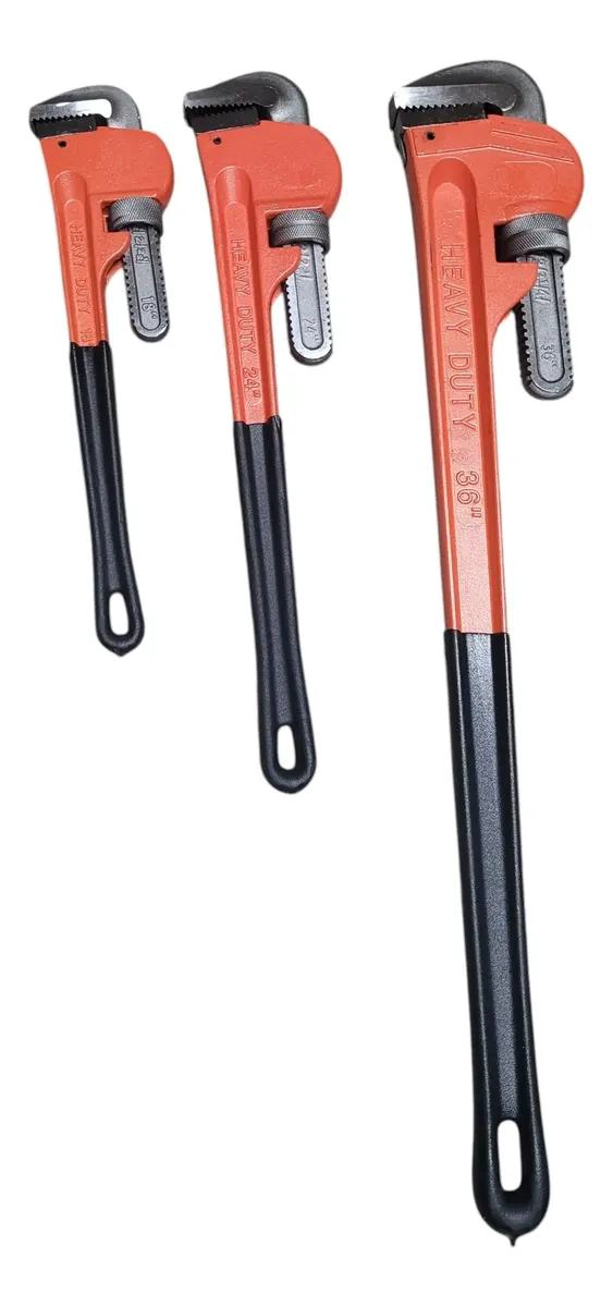 SET DE LLAVES STILSON 3 PCS 18-24-36 PULGADAS - 7