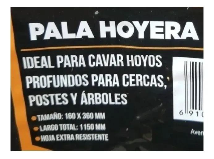 PALA HOYERA CON MANGO DE FIBRA PARA CAVAR Y HACER HOYOS - 2
