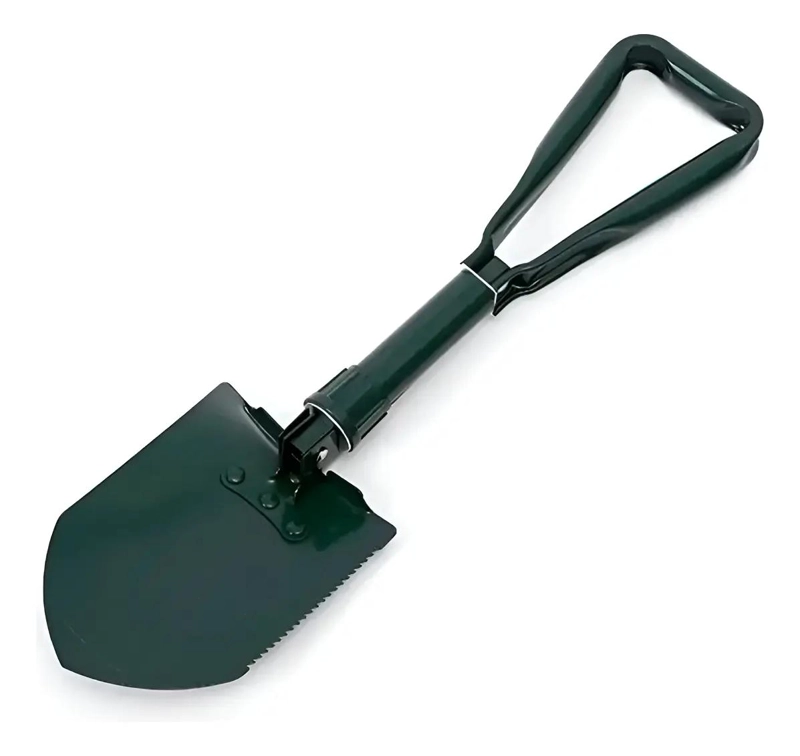 PALA RETRACTIL 60 CM CON PICOTA PARA CAMPING Y EXCURSIONES - 1