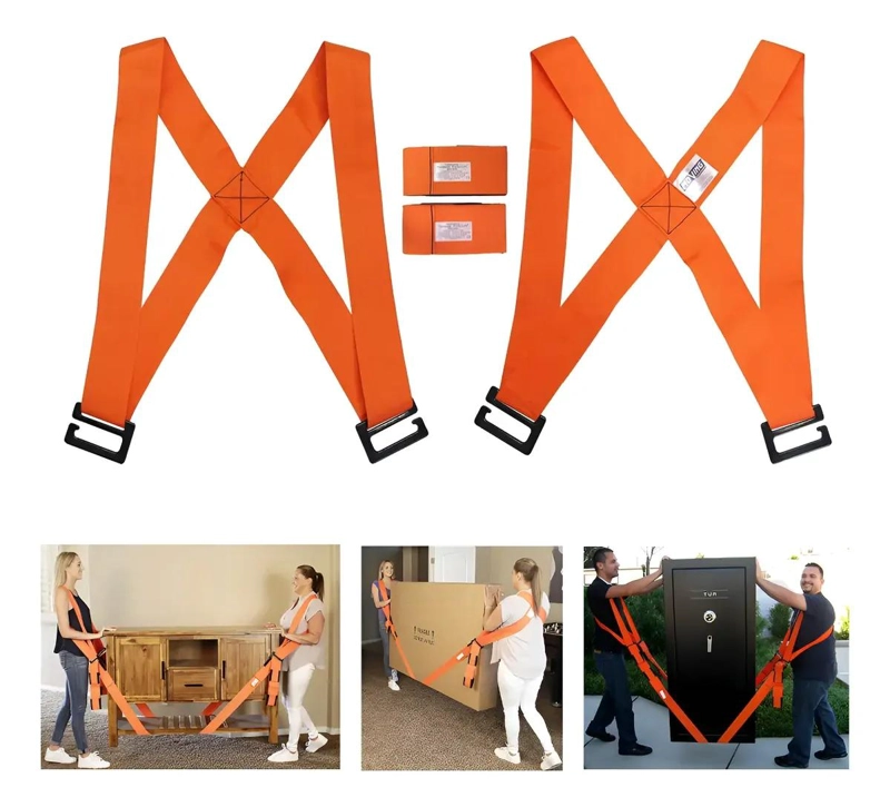 KIT DE 4 PIEZAS PARA TRASLADO DE MUEBLES CON CINTAS Y CORREAS - 1