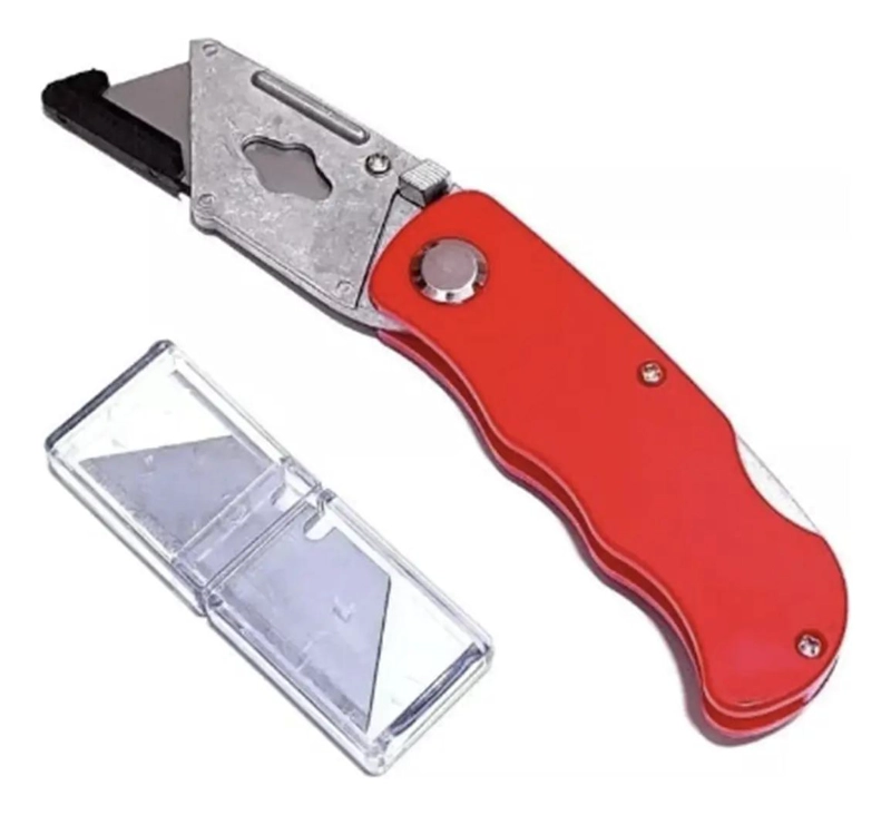 CUTTER CARTONERO RETRACTIL CON HOJAS REPUESTO - 4