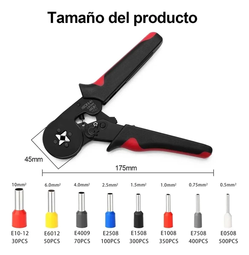 KIT DE CRIMPADO CON 1800 TERMINALES Y ALICATE PRENSA - 2