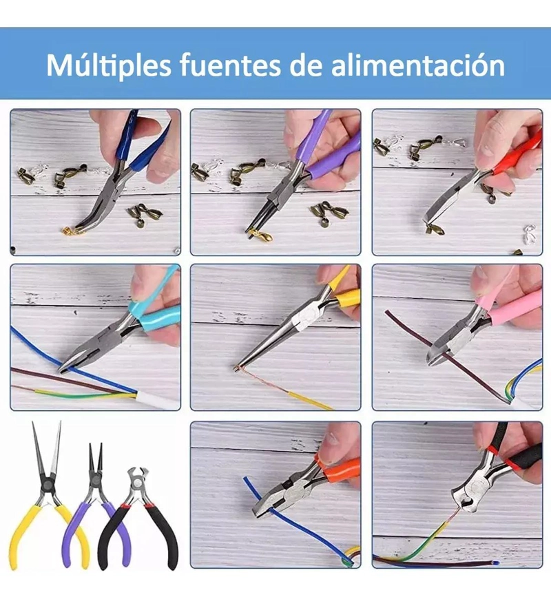 KIT DE 8 ALICATES PARA CREACION Y REPARACION DE JOYAS - 4