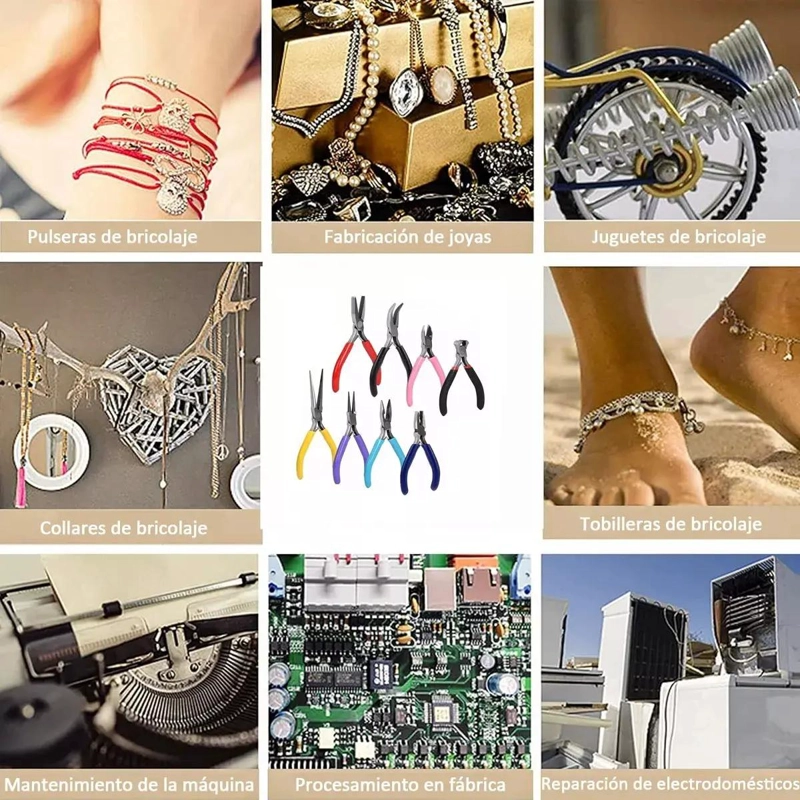 KIT DE 8 ALICATES PARA CREACION Y REPARACION DE JOYAS - 7