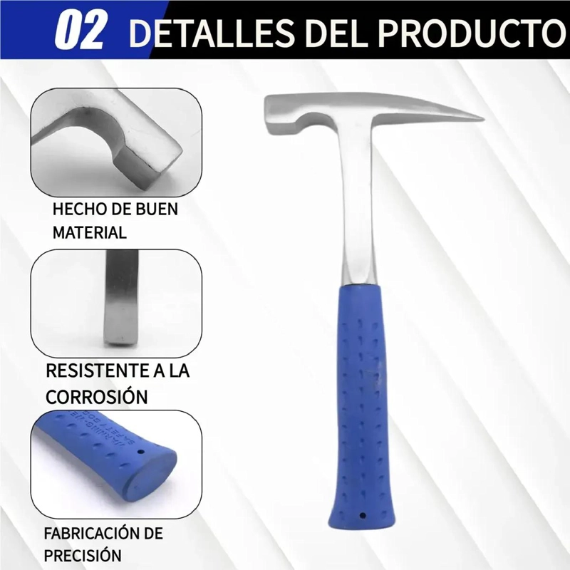 KIT DE MARTILLO GEOLOGICO IDEAL PARA ESTUDIANTES Y PROFESIONALES - 3