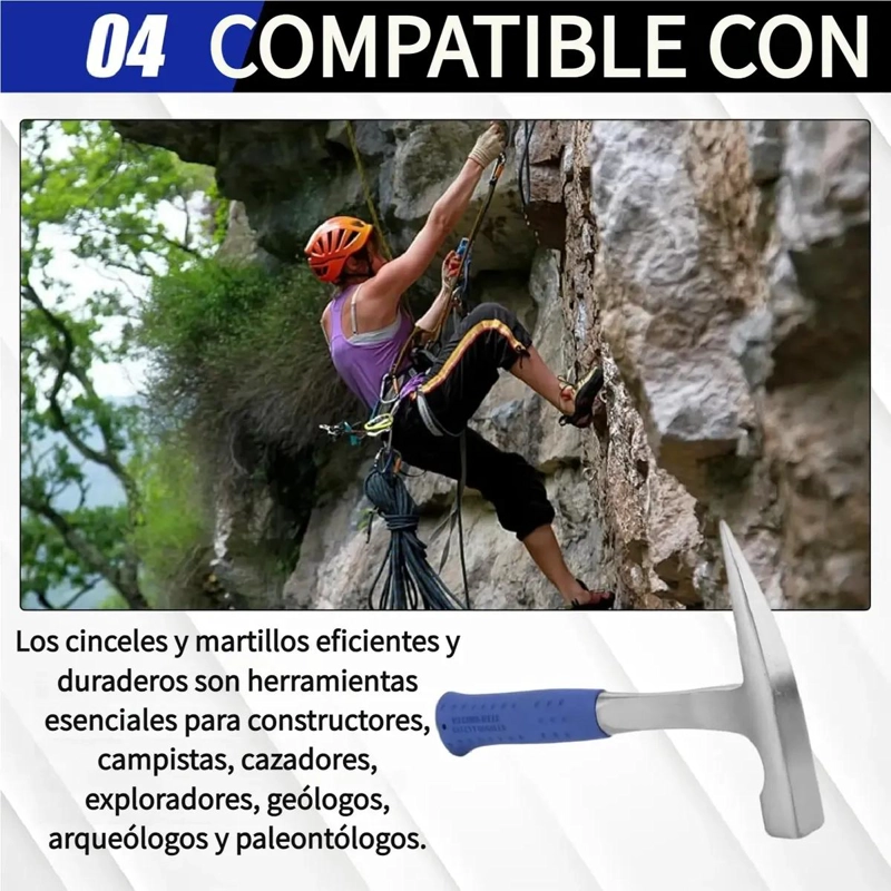 KIT DE MARTILLO GEOLOGICO IDEAL PARA ESTUDIANTES Y PROFESIONALES - 5