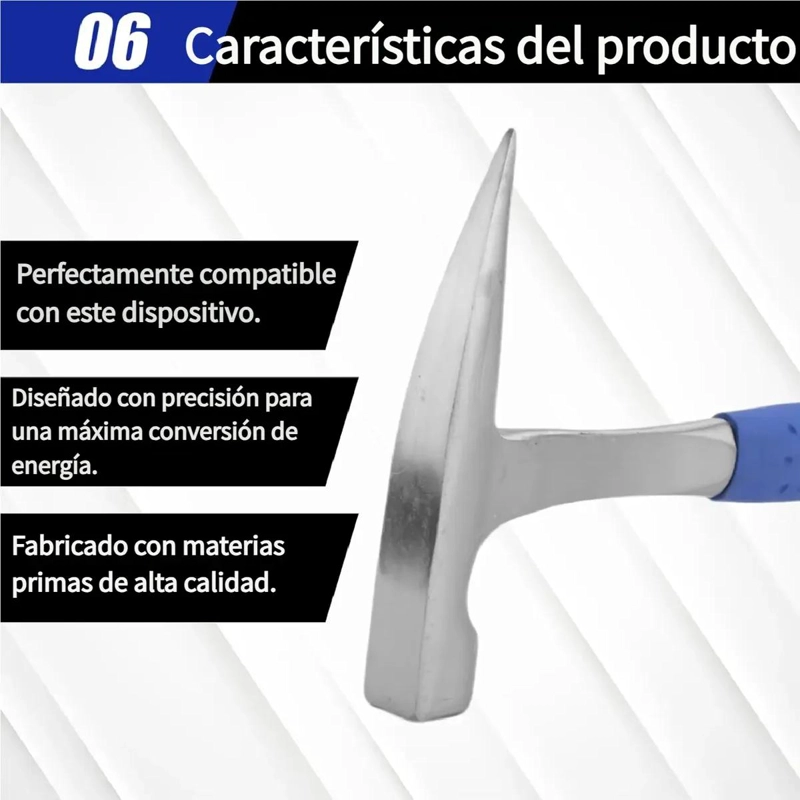 KIT DE MARTILLO GEOLOGICO IDEAL PARA ESTUDIANTES Y PROFESIONALES - 6