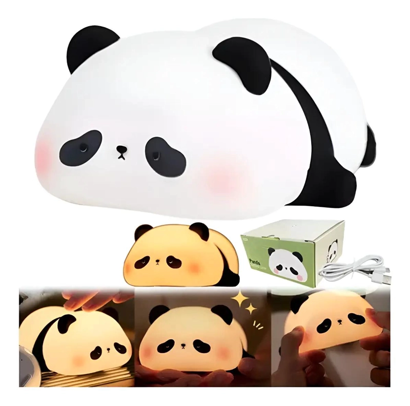 LAMPARA NOCTURNA PANDA RECARGABLE CON LUZ REGULABLE - 1
