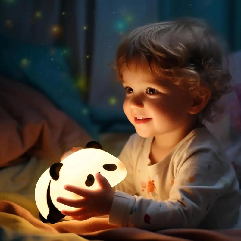 LAMPARA NOCTURNA PANDA RECARGABLE CON LUZ REGULABLE - 5