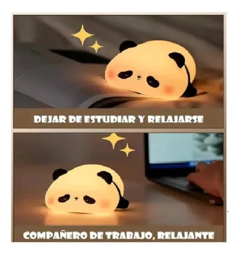 LAMPARA NOCTURNA PANDA RECARGABLE CON LUZ REGULABLE - 8