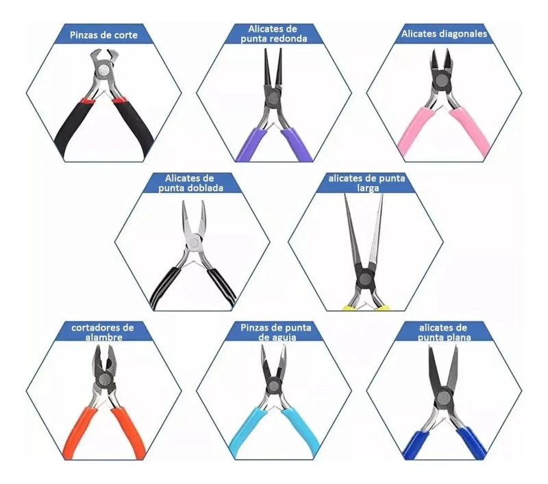 KIT DE 8 ALICATES PARA CREAR Y REPARAR JOYAS DIY - 10