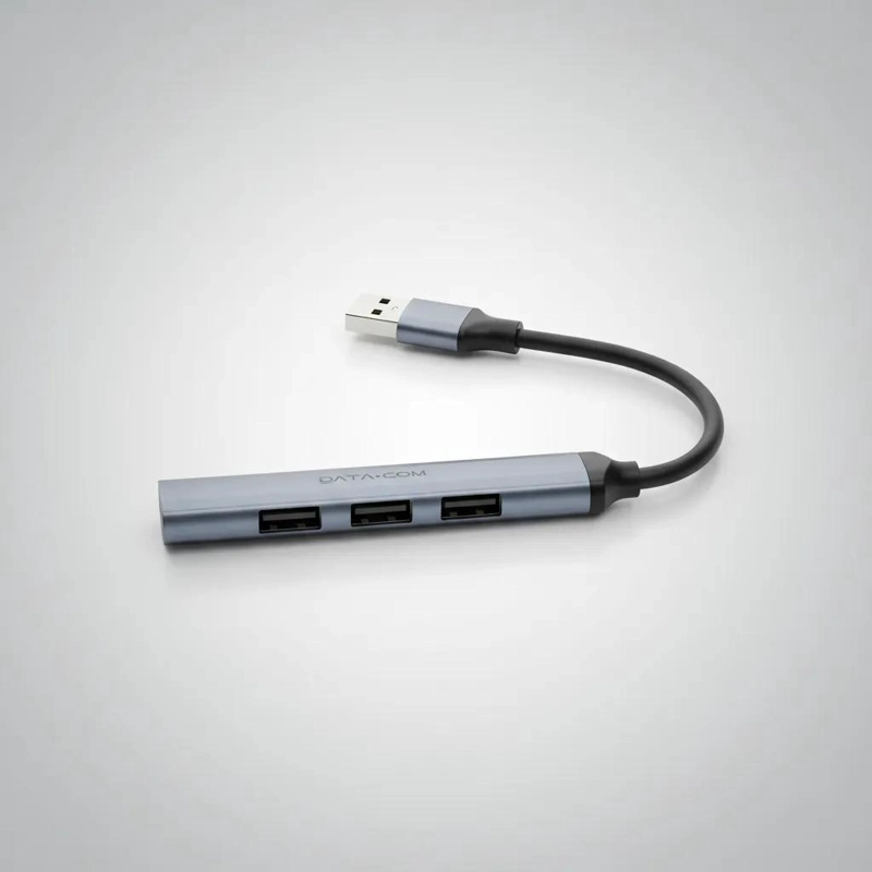 MINI HUB USB 3.0 4 PUERTOS COLOR NEGRO COMPACTO - 3