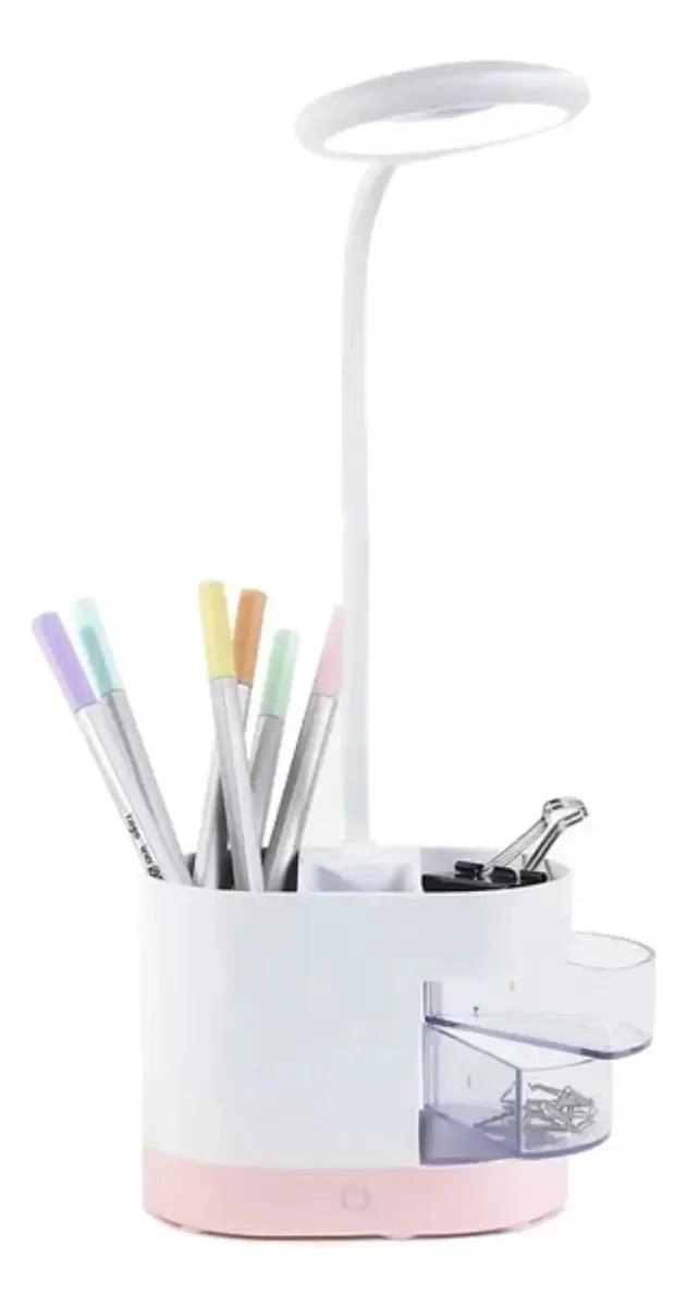 LAMPARA DE MESA FLEXIBLE CON PUERTO USB Y PORTA LAPICES - 2