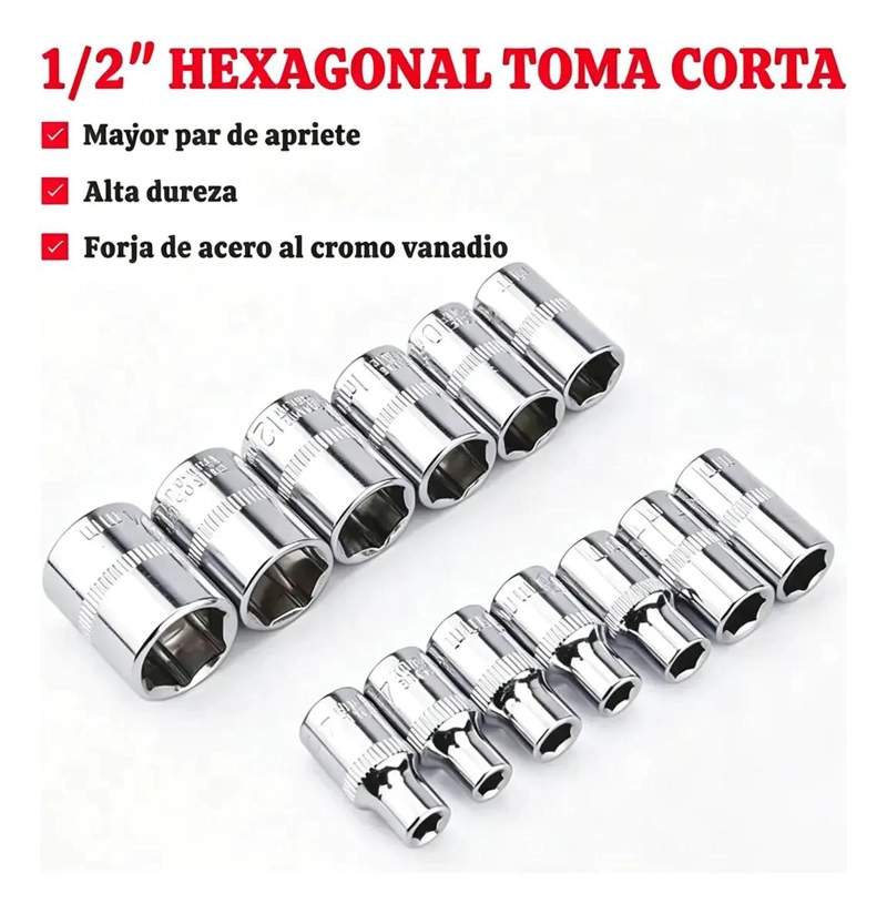 KIT DE LLAVES DE TRINQUETE DE 12 PIEZAS PARA REPARACION - 6