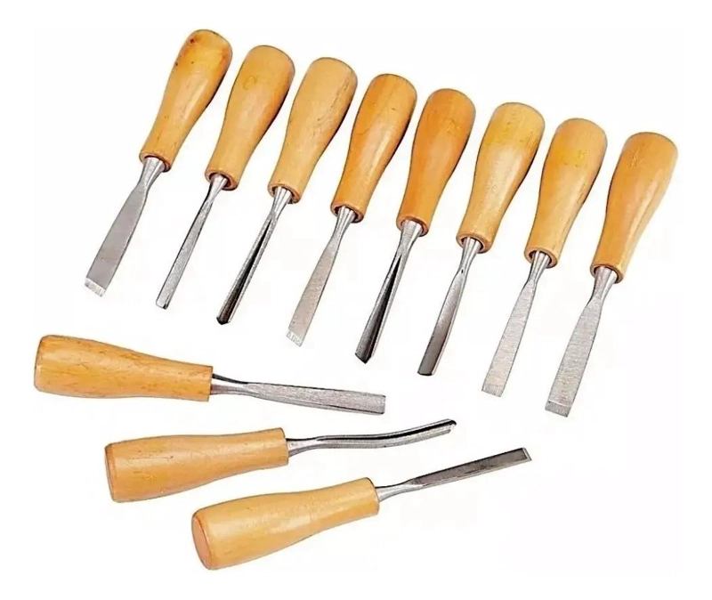 SET DE GUBIAS PARA TALLAR MADERA 11 PIEZAS HERRAMIENTAS DE CARPINTERIA - 1