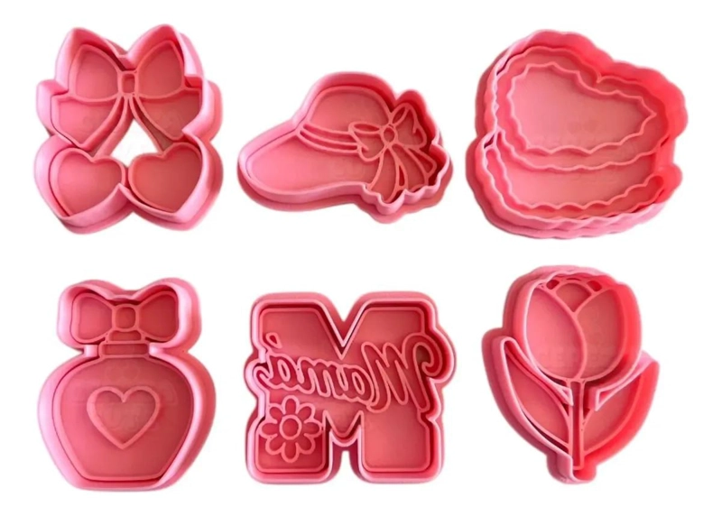 SET DE CORTADORES Y SELLO PARA GALLETAS CON DISEÑOS TEMATICOS PARA CELEBRACIONES - 1
