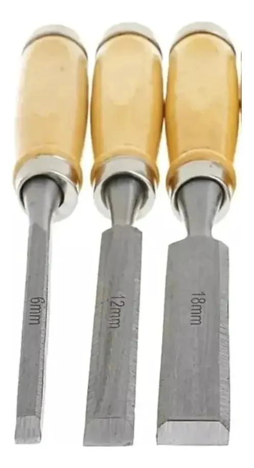 SET DE 3 FORMONES Y CINCELES PARA TRABAJAR MADERA - 1