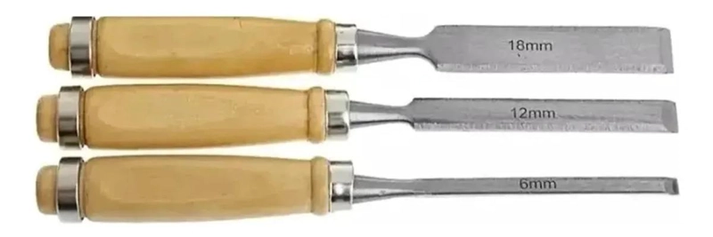 SET DE 3 FORMONES Y CINCELES PARA TRABAJAR MADERA - 2