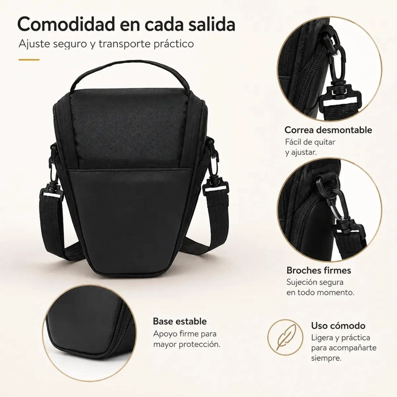 BOLSO FOTOGRAFICO TRANSPIRABLE PARA CAMARAS DSLR Y MIRRORLESS - 3