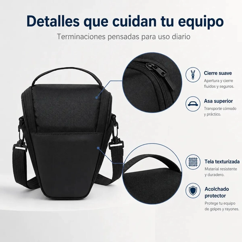 BOLSO FOTOGRAFICO TRANSPIRABLE PARA CAMARAS DSLR Y MIRRORLESS - 5