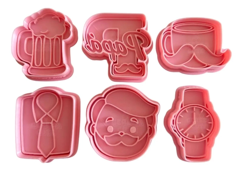 SET DE CORTADORES Y SELLO PARA GALLETAS CON DISEÑO TEMATICO PARA CELEBRACIONES - 1