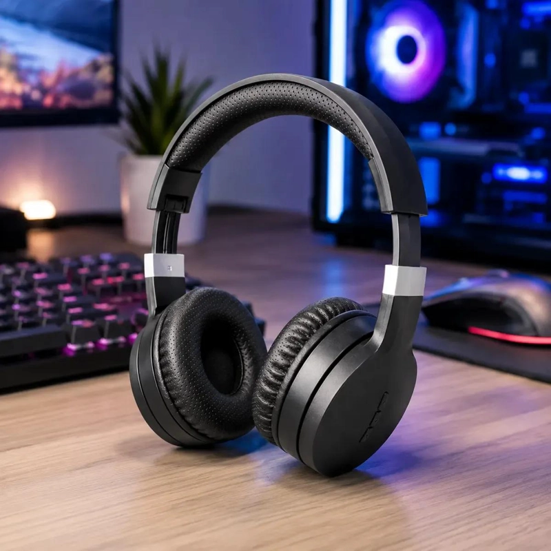 AUDIFONOS BLUETOOTH PLEGABLES CON MICROFONO Y SONIDO ESTE REO - 1