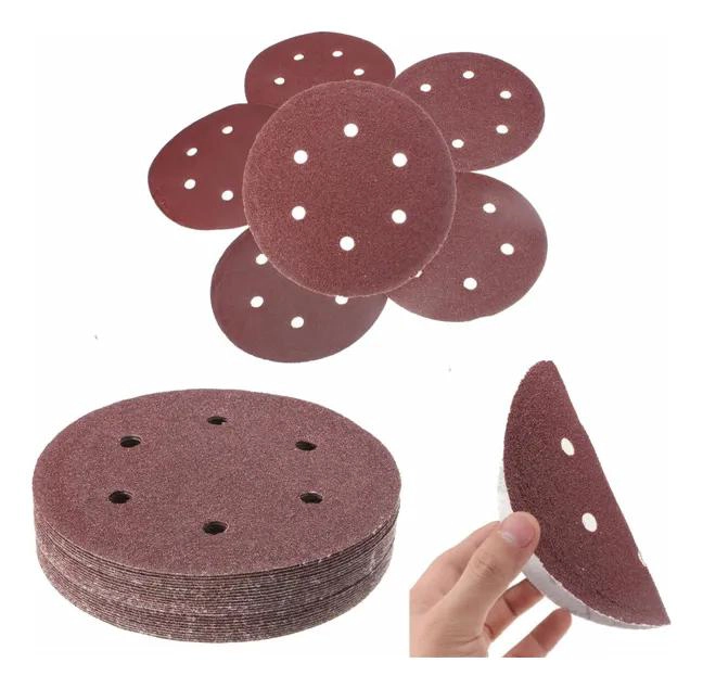 DISCOS DE LIJA VELCRO GRANO 80 SET DE 10 UNIDADES 225MM - 1