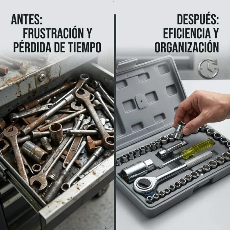 KIT DE HERRAMIENTAS DE TUBO Y TRINQUETE 40 PIEZAS - 5