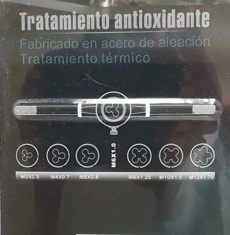 SET DE TERRAJAS HEMBRA DE ACERO DE ALEACION 8 PIEZAS - 1