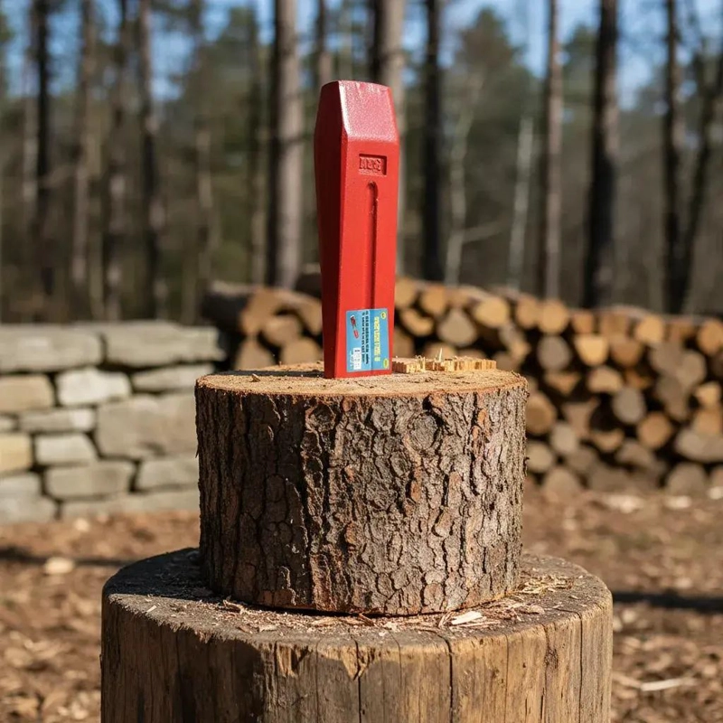 CUÑA DE ACERO PARA PARTIR LEÑA Y MADERA 2500 GRAMOS - 2