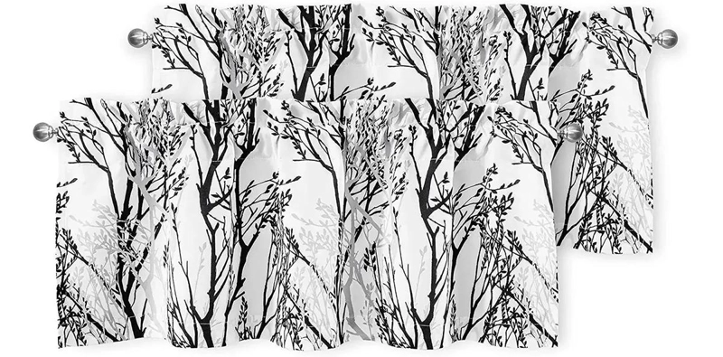 RAMA DE ARBOL CON DISEÑO ABSTRACTO PARA CORTINAS DE VENTANA - 1