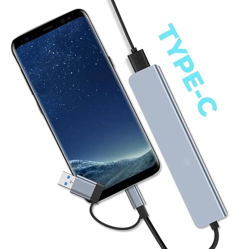 ADAPTADOR USB TIPO C 8 PUERTOS PARA ORDENADORES Y DISPOSITIVOS - 3