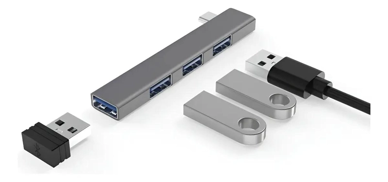 ADAPTADOR USB TIPO C 4 PUERTOS PARA CONEXION RAPIDA - 1